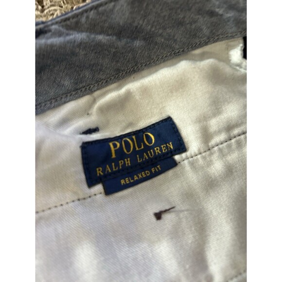 Polo Ralph Lauren Chino Shorts Men's 36 Relaxed Fit Navy Blue Preppy - Picture 4 of 5